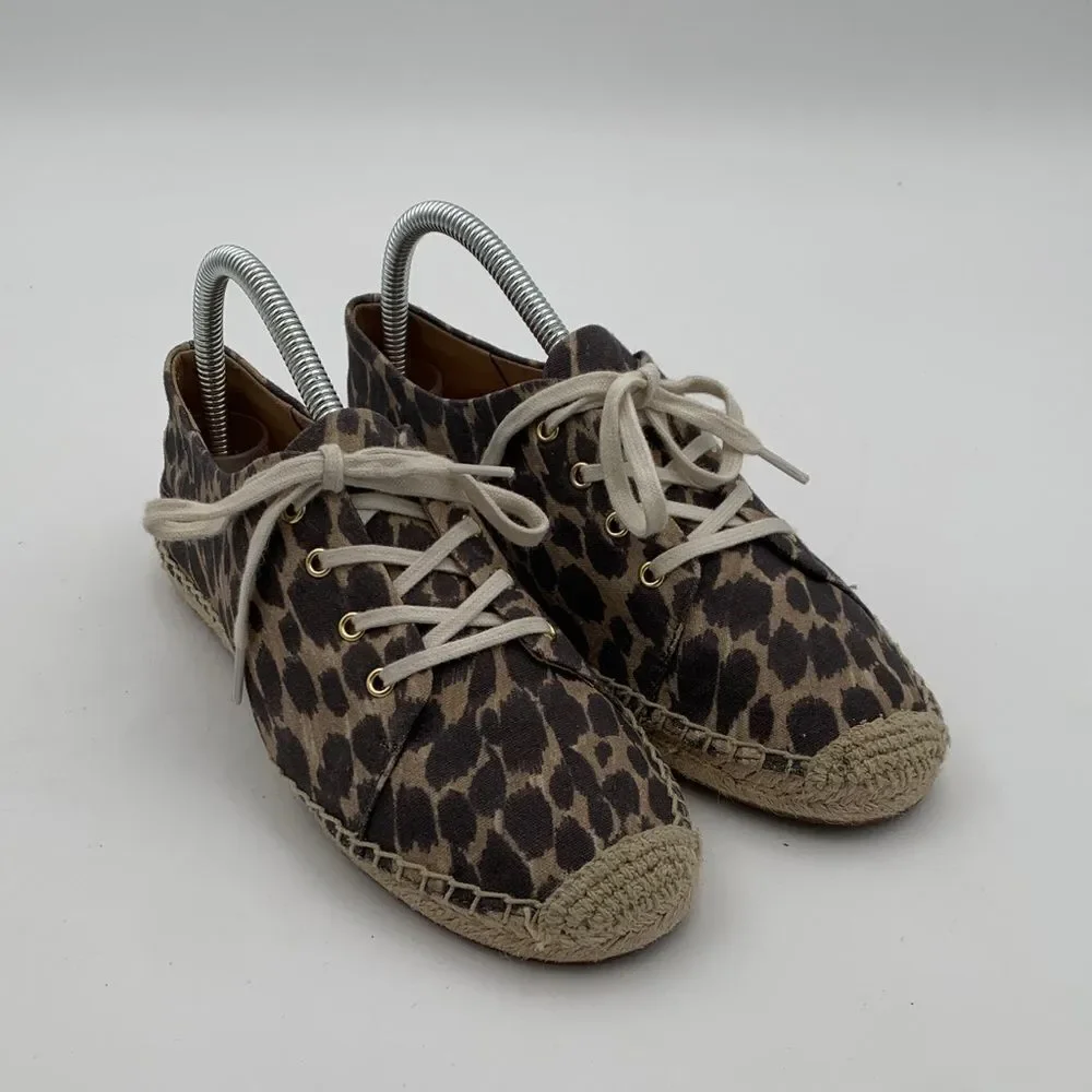 Leopard Print Espadrille Sneakers size 7.5